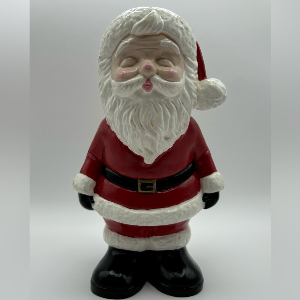 Santa Kissing Ceramic Hand Painted NK 1976 ~7 1/4 Inches Christmas Holidays
